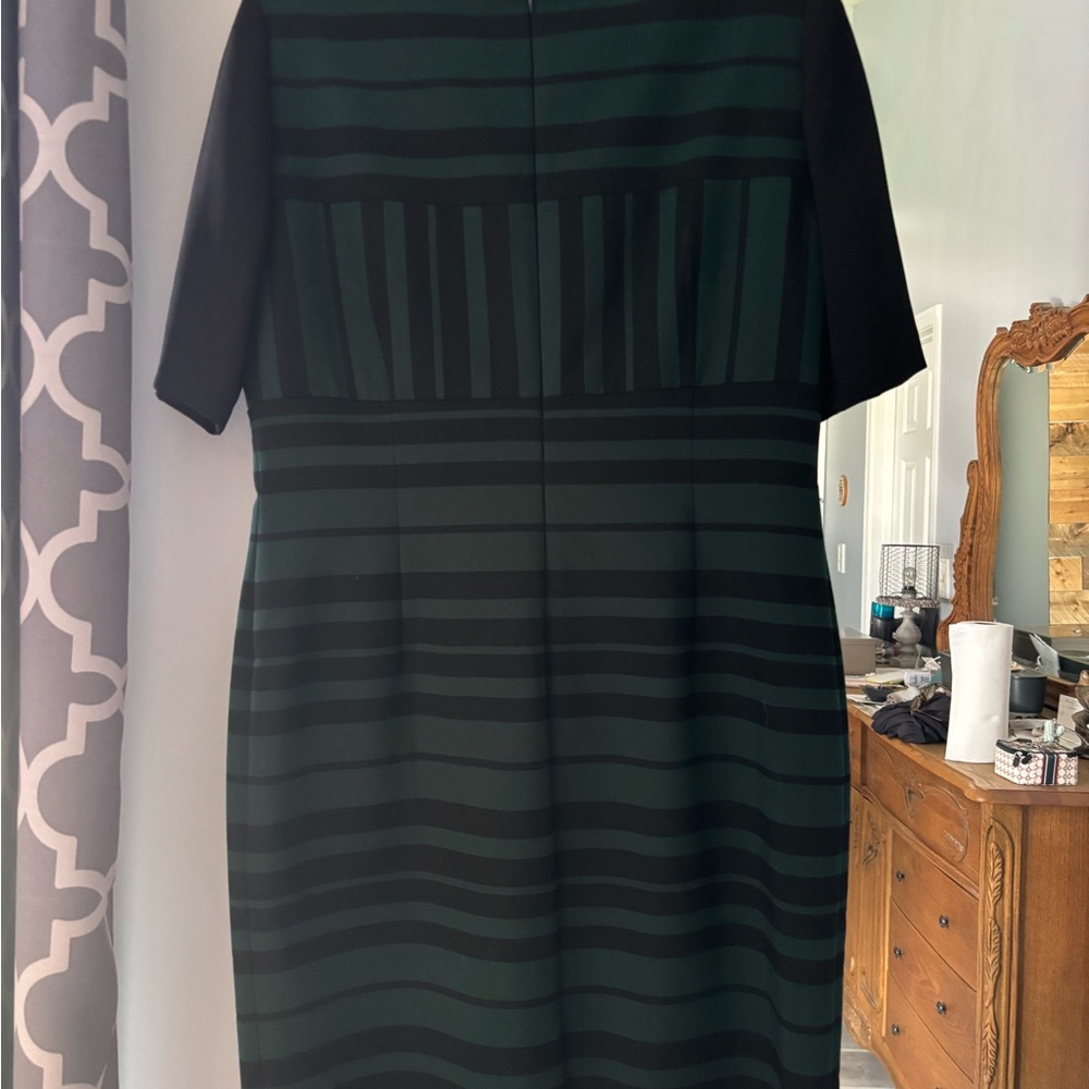 ANTONIO MELANI Green and Black Midi Dress - Picture 4 of 4